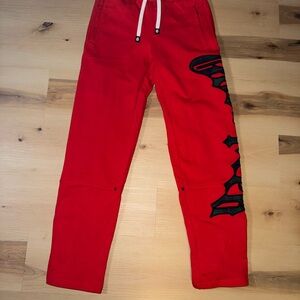 Godspeed Red Plaid OG Logo Sweatpants